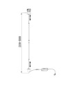 VERTICAL * PIE SALON LED NEGRO